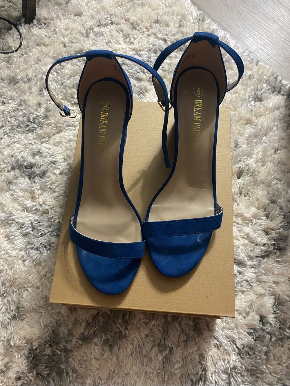 Dream Pairs Cobalt Blue Ankle-Strap Heels
